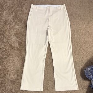 Lysse Cream High-Waist Straight Pants NWOT